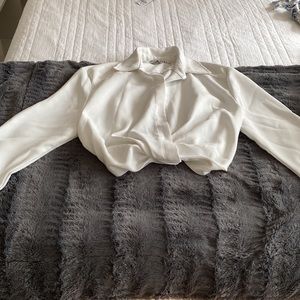 Zara White Long Sleeve Top
